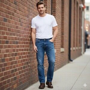 Wrangler Jeans Mens Size 40x32 Blue Relaxed Boot Cut Premium Quality Denim